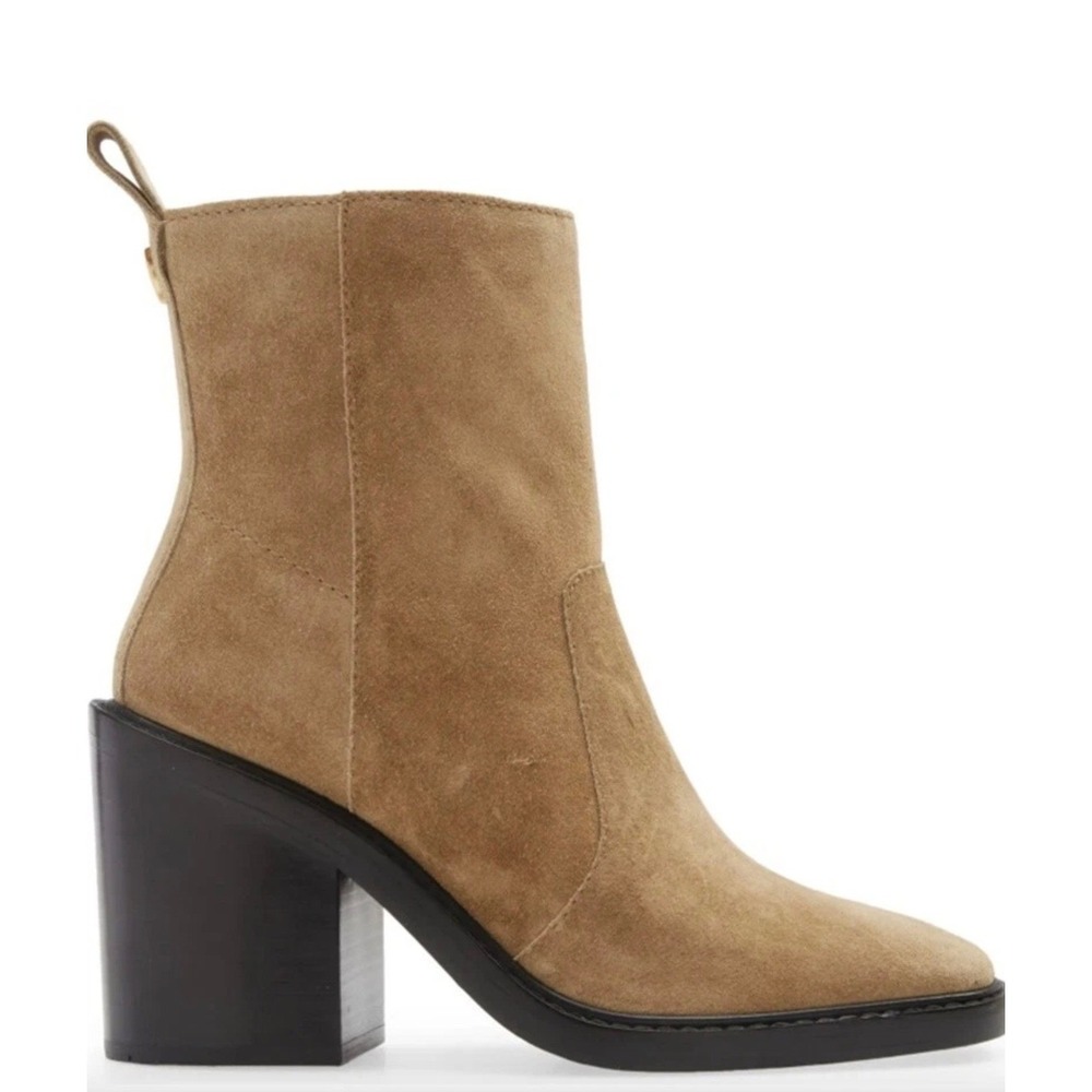 Tory Burch Sierra Suede Ankle Boot Tan Size 10 NWOB